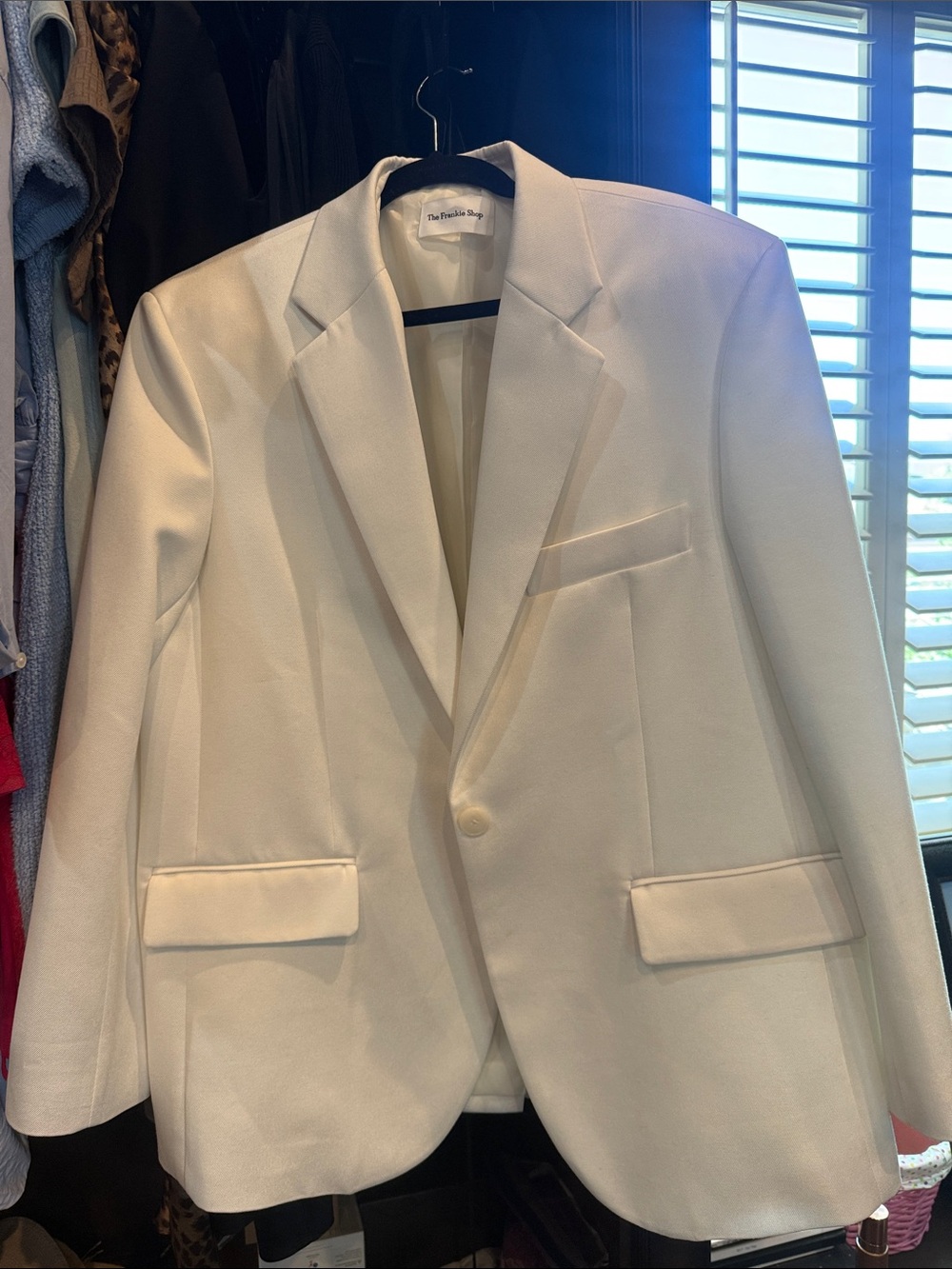 The Frankie Shop White Single-Breasted Blazer
